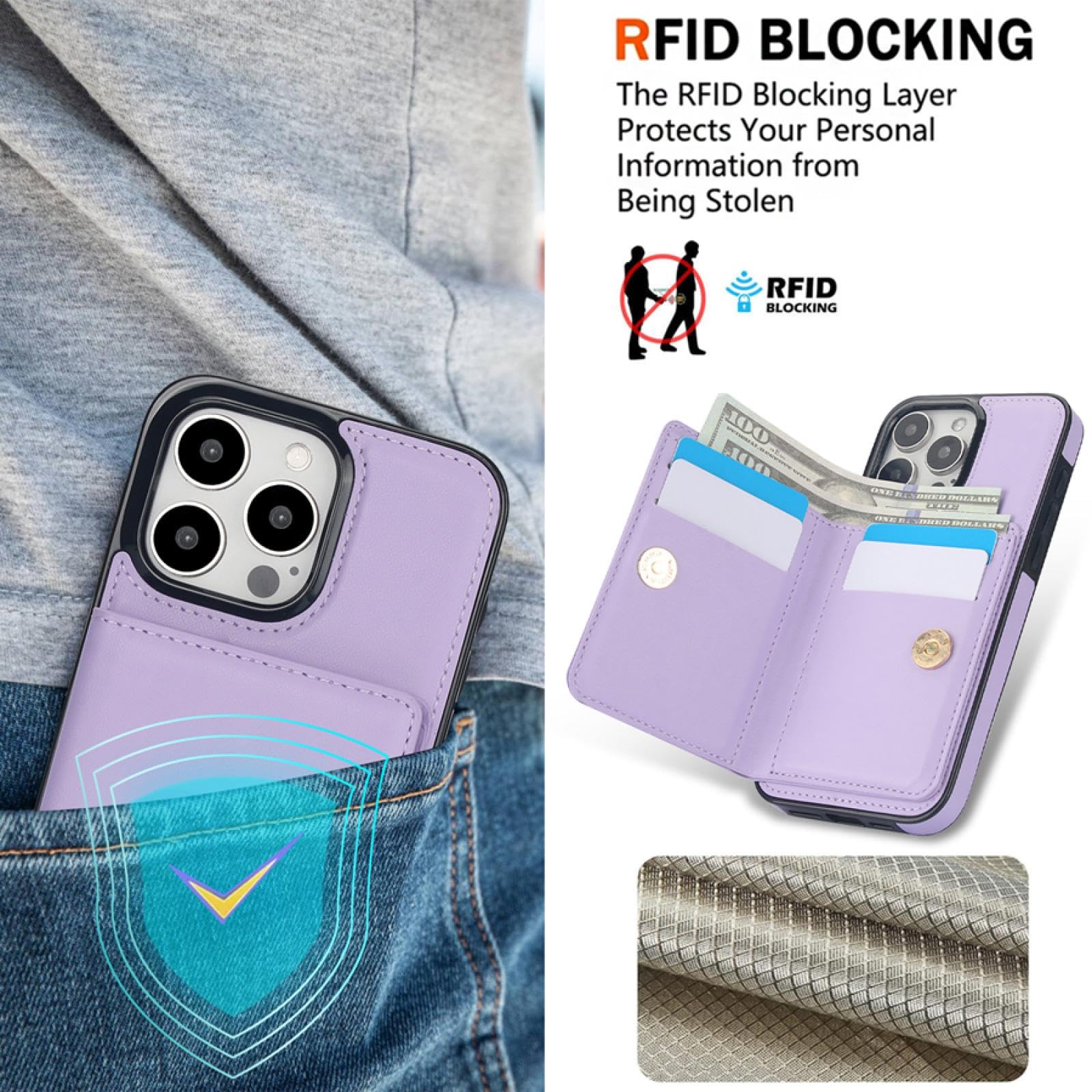 Amazon.com: RNOZX for iPhone 14 (13) Wallet Card Slot